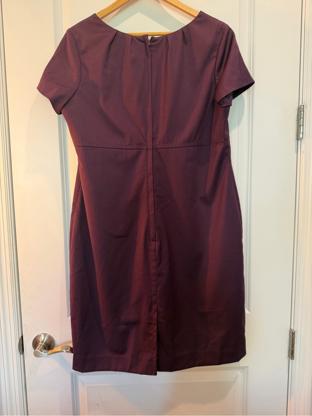 Pendleton Petite Sheath Dress Plum Short Sleeve Career Women's 16 - Picture 2 of 9